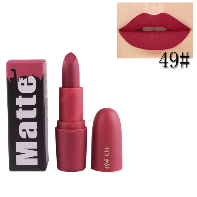 1pc/Lipstick Matte Waterproof Nutritious Lipstick Matte Waterproof Velvet Lip Stick Sexy Red Brown Pigments Makeup Matte Lipstic