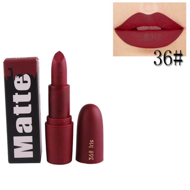 1pc/Lipstick Matte Waterproof Nutritious Lipstick Matte Waterproof Velvet Lip Stick Sexy Red Brown Pigments Makeup Matte Lipstic