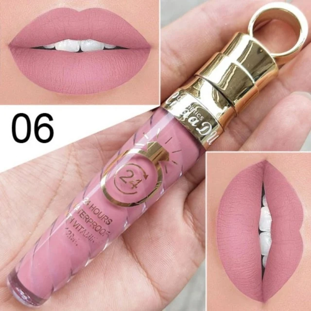1PC Matte Lip Gloss Female 24H Nutritious Lipstic Women Lip Make Up Cosmetics Big Lip Gloss WD