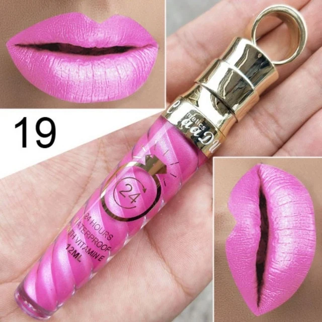 1PC Matte Lip Gloss Female 24H Nutritious Lipstic Women Lip Make Up Cosmetics Big Lip Gloss WD