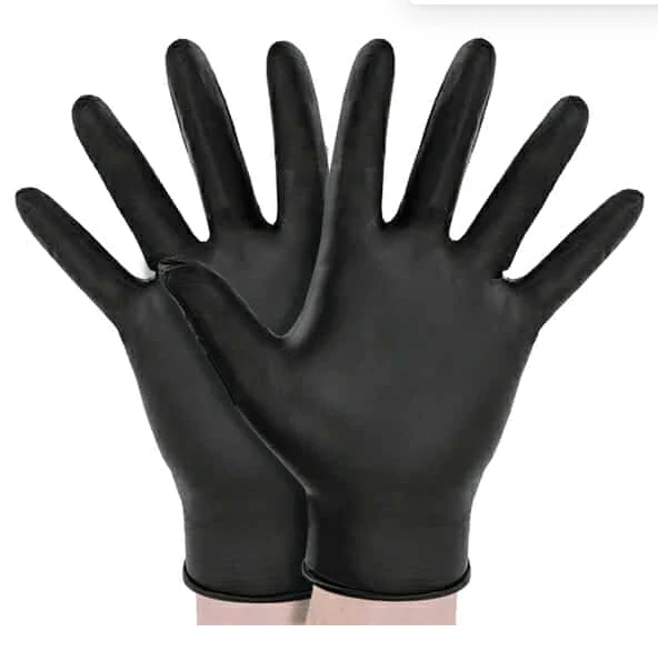 Nitrile Ultra Soft Black Powder Free Gloves - 100 Pack