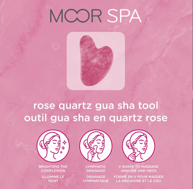 Moor Spa Rose Quartz Gua Sha Stone