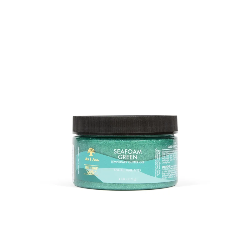 Curl Color Glitter Seafoam Green