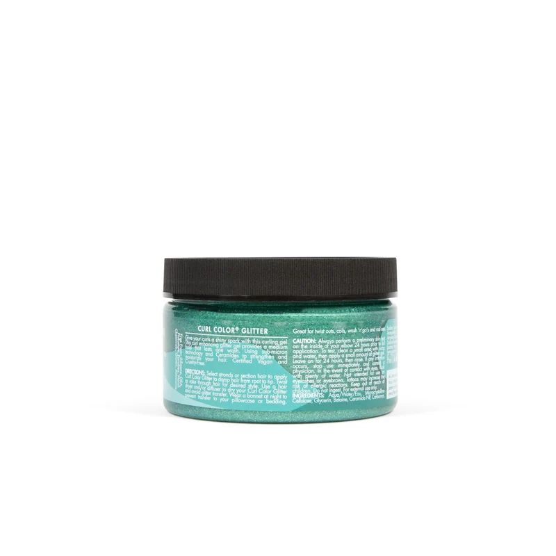 Curl Color Glitter Seafoam Green