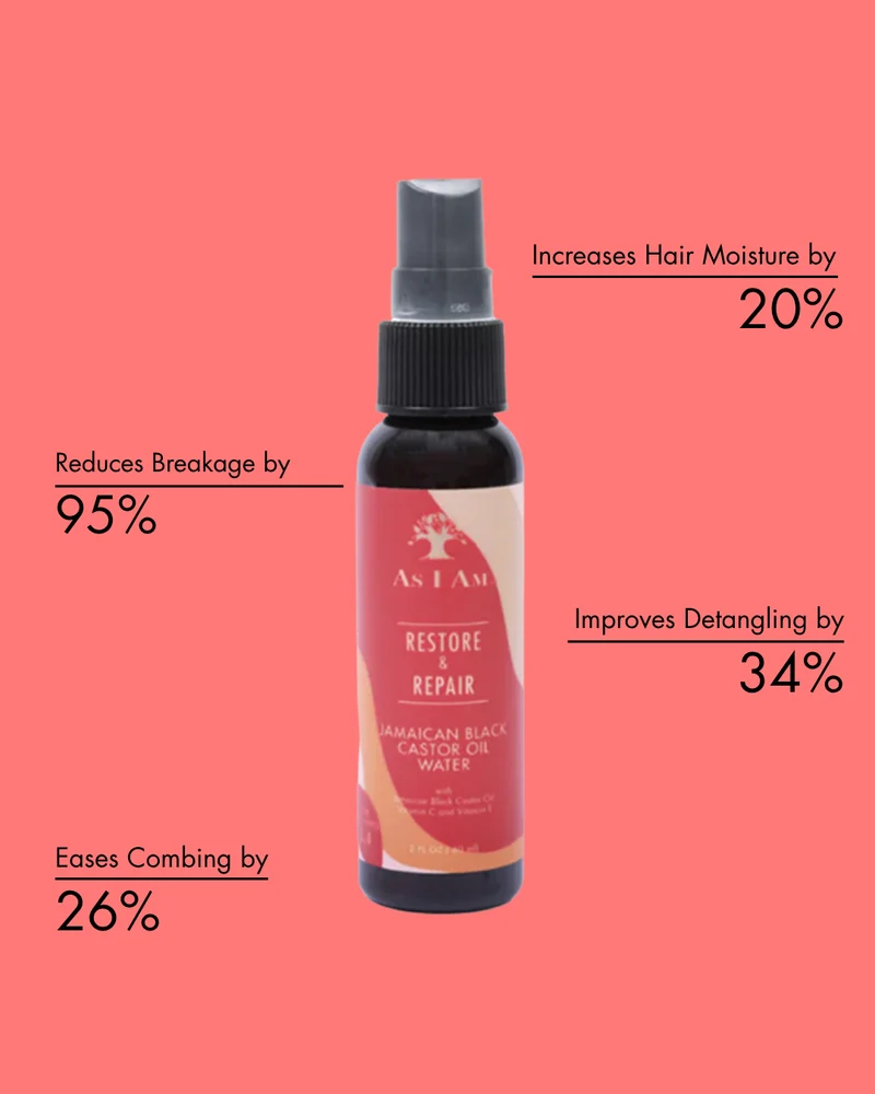 Huile de ricin noire jamaïcaine Eau 2 onces