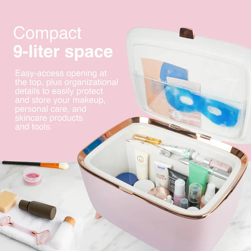 Cooluli Glam 9L Cooling Cosmetics Chest, Pink