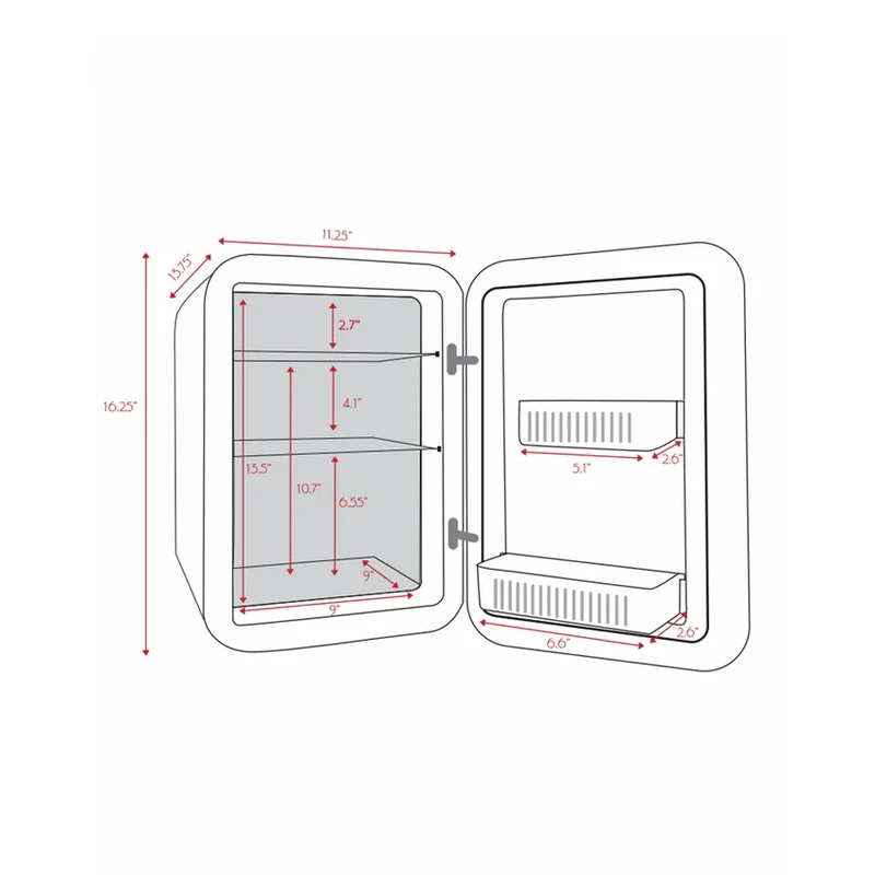 Cooluli Concord Digital Cosmetics Fridge, 20L with Temperature Control