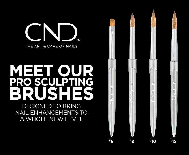 CND Pro Sculpting Liquid & Powder Round Brush, #8