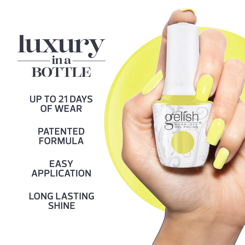 Gelish Gel Polish, Lemon Drop Lush, 0.5 fl oz