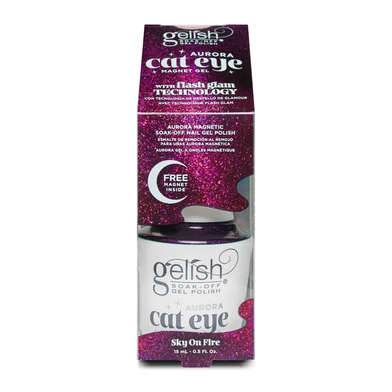 Gelish Cat Eye, Magnetic Aurora, Sky On Fire, 0.5 fl oz