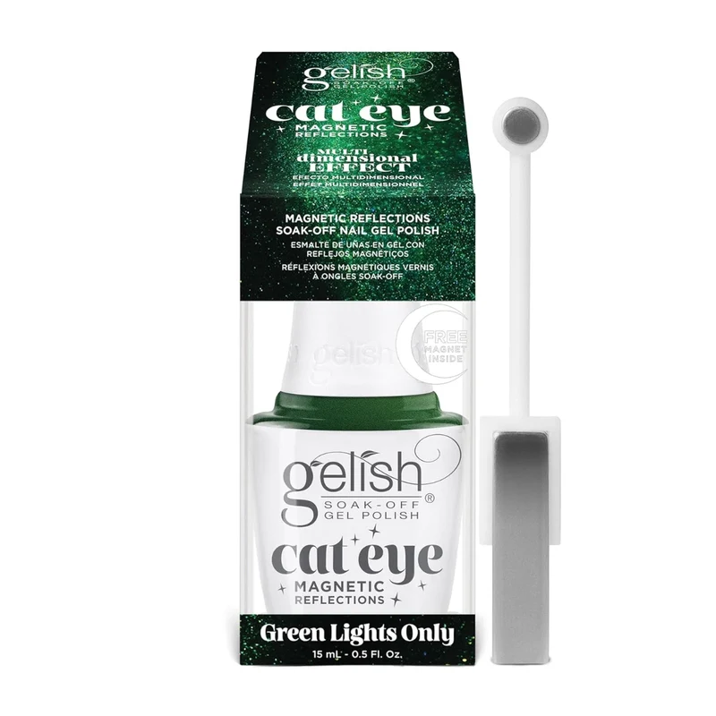 Gelish Cat Eye, Magnetic Reflections, Green Lights Only, 0.5 fl oz