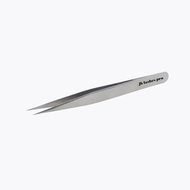 JB Lashes Stainless Steel Straight Pro Tweezers