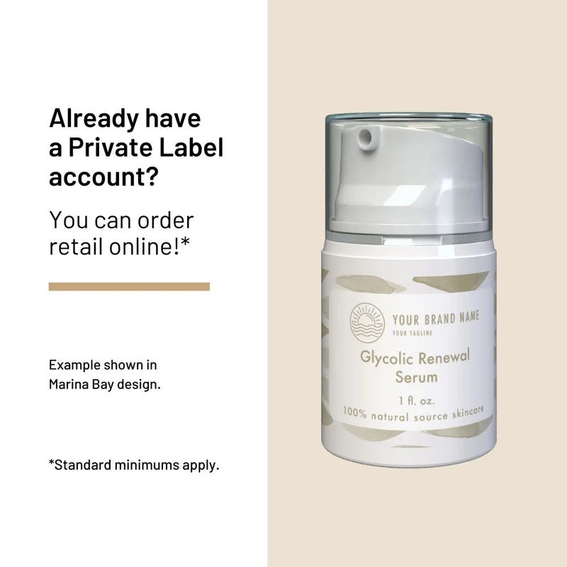 Private Label Glycolic Renewal Serum, Retail 1 fl oz