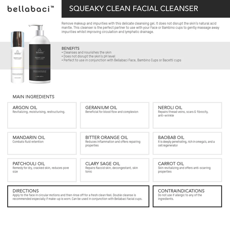 Bellabaci Squeaky Clean Facial Cleanser, 33.8 fl oz