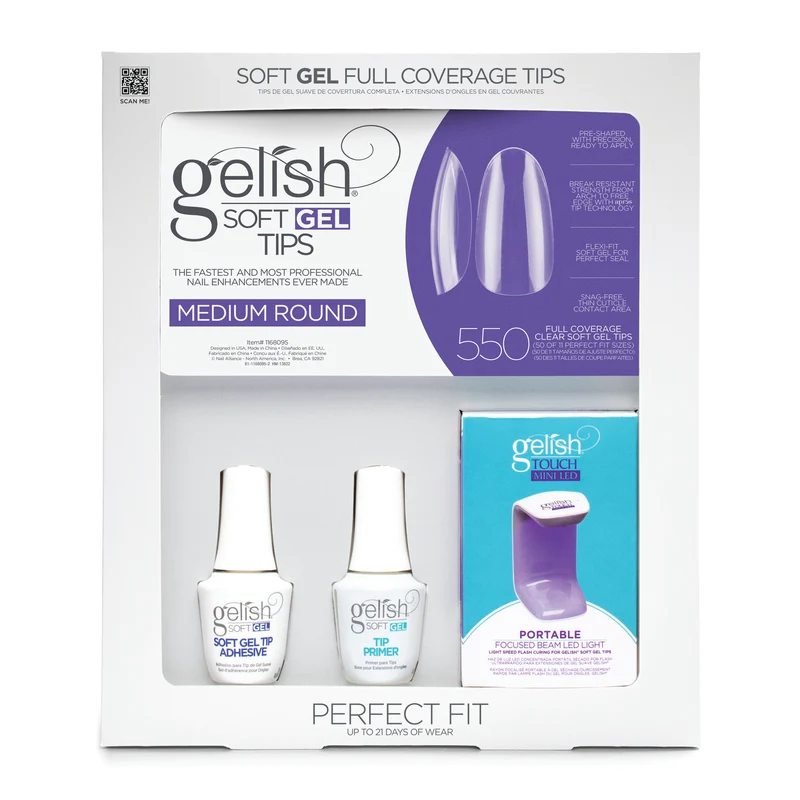 Gelish Soft Gel Medium Round Kit, 550 ct