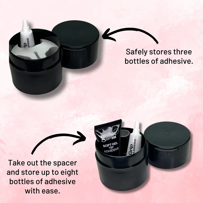 Adhesive Container, Black, 1 Ct.