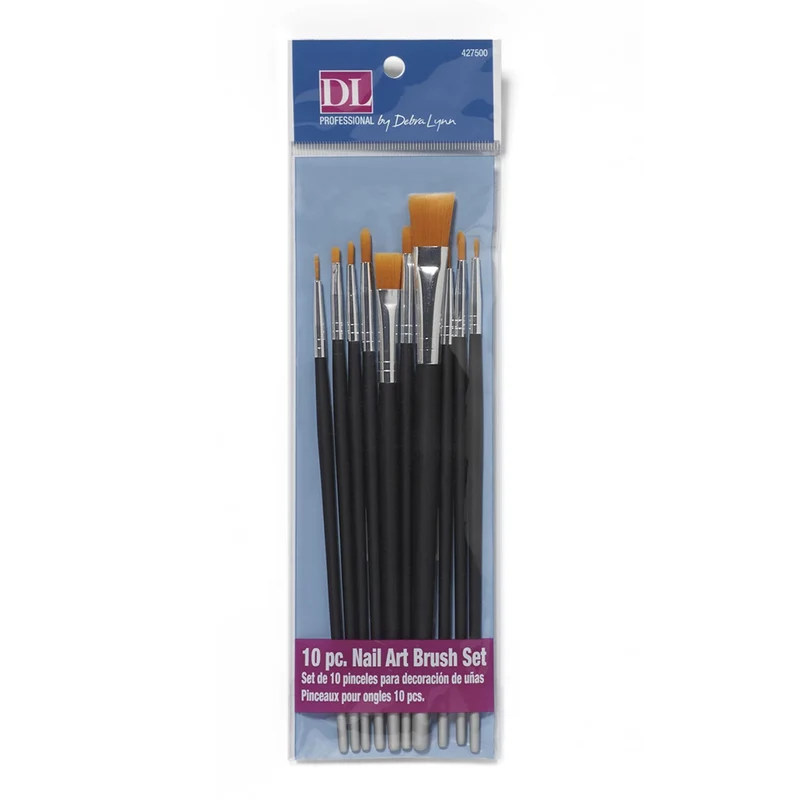 Debra Lynn Nail Art Brush Set, 10 piece