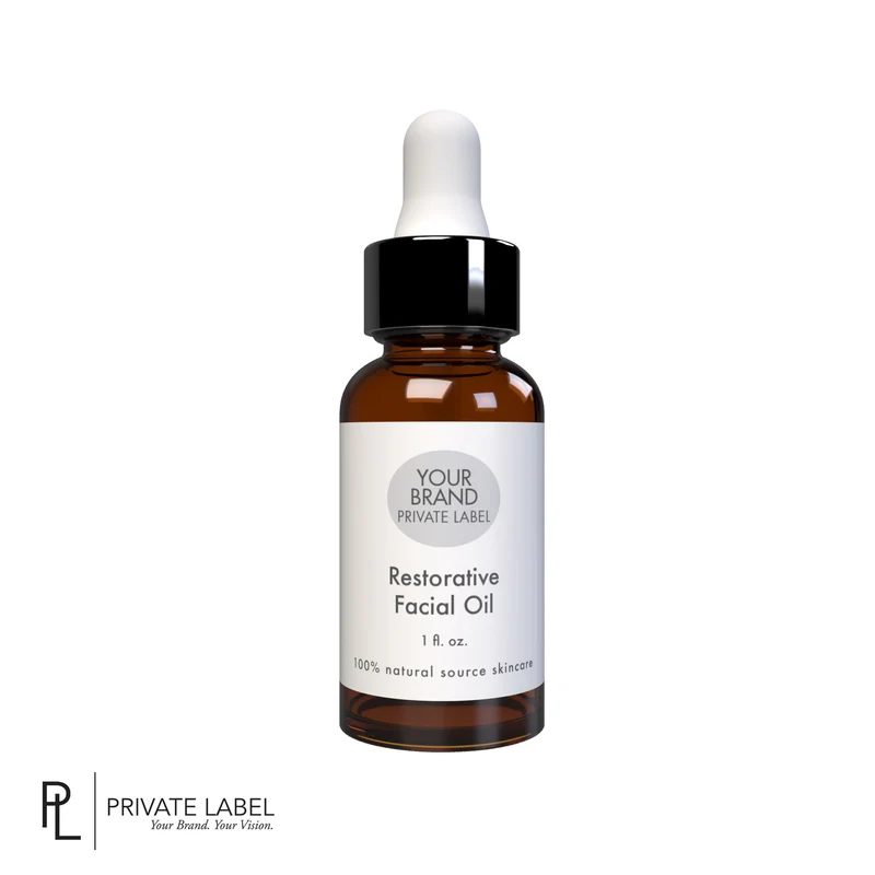 Private Label Restorative Facial Oil, Retail 1 fl oz