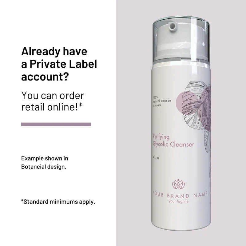 Private Label Purifying Glycolic Cleanser, Retail 4 fl oz