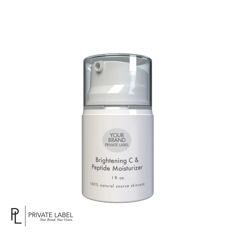 Private Label Brightening C & Peptide Moisturizer, Retail 1 fl oz