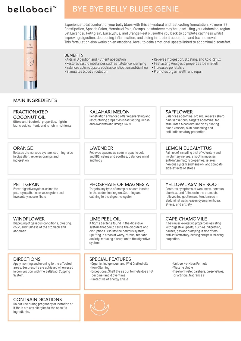 Bellabaci Bye Bye Belly Blues Genie Wellness Gel