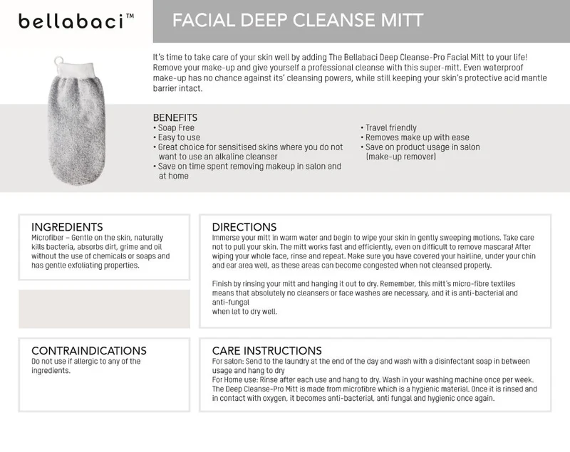 Bellabaci Facial Deep Cleanse Pro Facial Mitt
