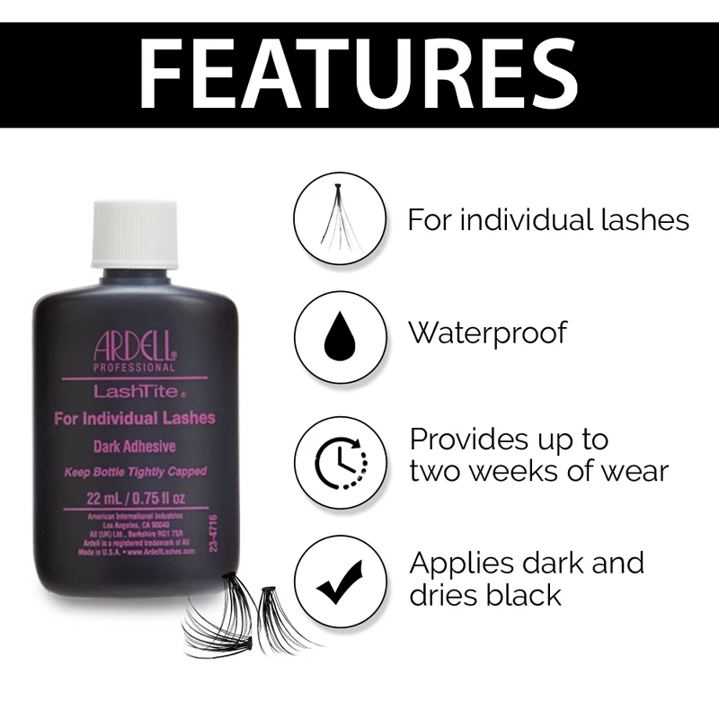 Ardell LashTite Lash Adhesive, Dark, 0.75 oz