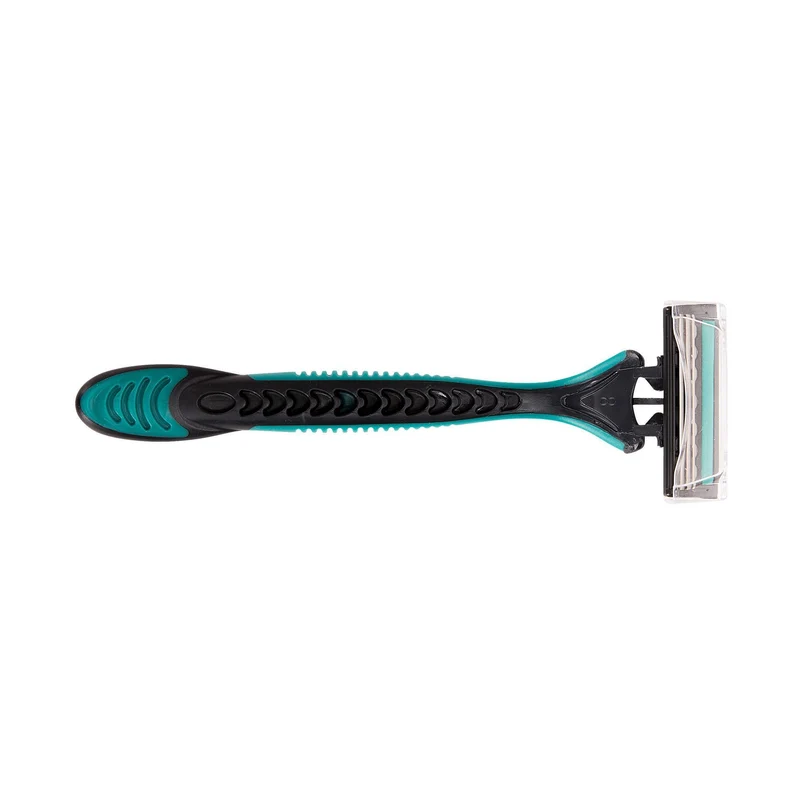 Complete Pro, Triple Blade Swivel Pivot Razor, Black & Green, 24 ct
