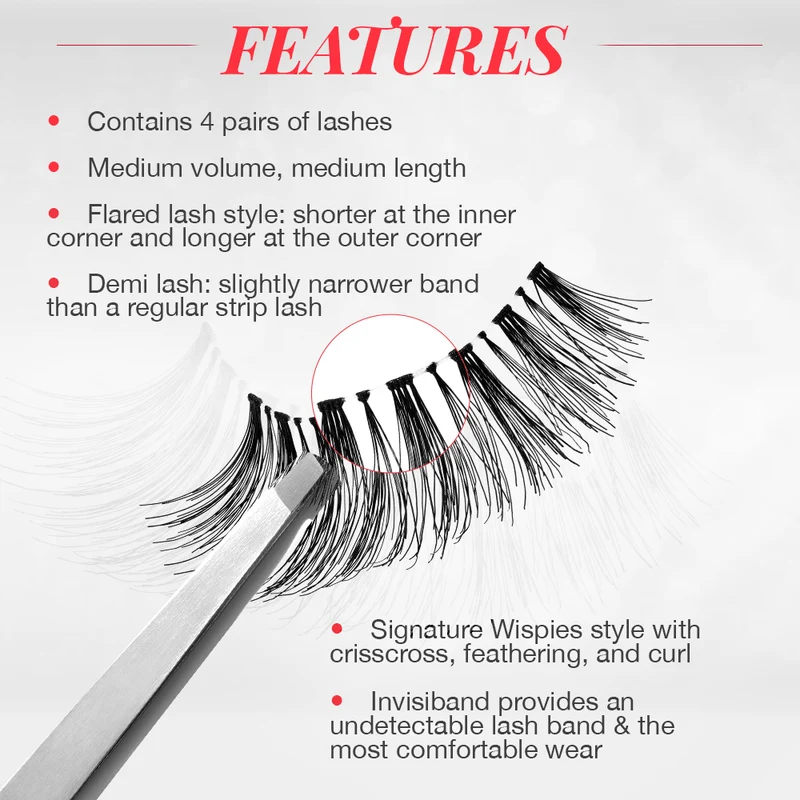 Ardell Demi Wispies Strip Lashes, Black