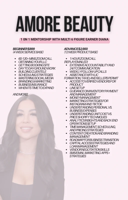 1:1 LASH BUSINESS MENTORSHIP