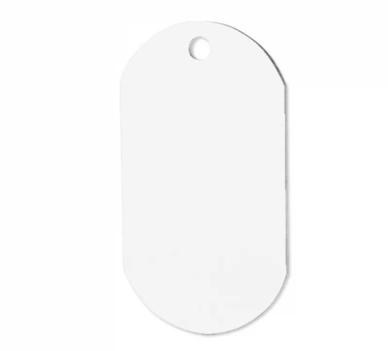 Double Sided White Aluminum Dog Tag
