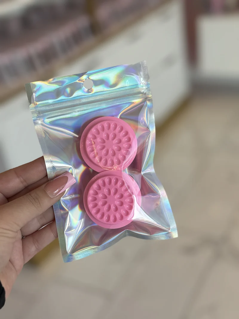 Pink glue cups