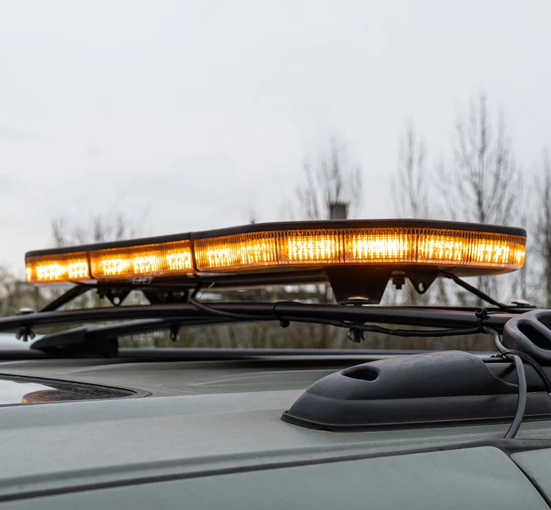Barre lumineuse de toit à LED avec gyrophare d'urgence et contrôleur / 30 pouces / 760 mm