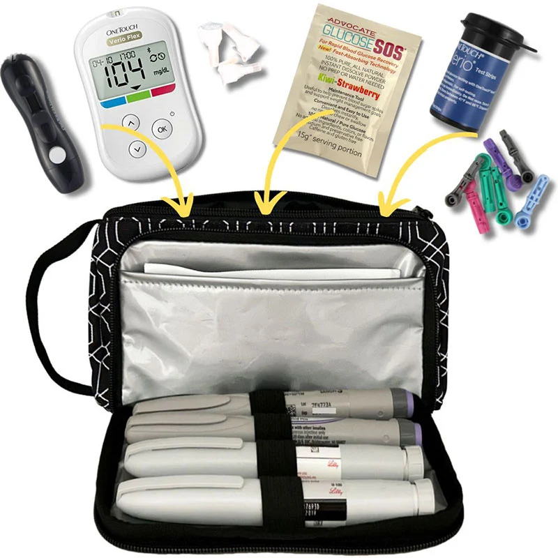 Étui isotherme pour fournitures médicales pour diabétiques Sugar Medical : Géométrique