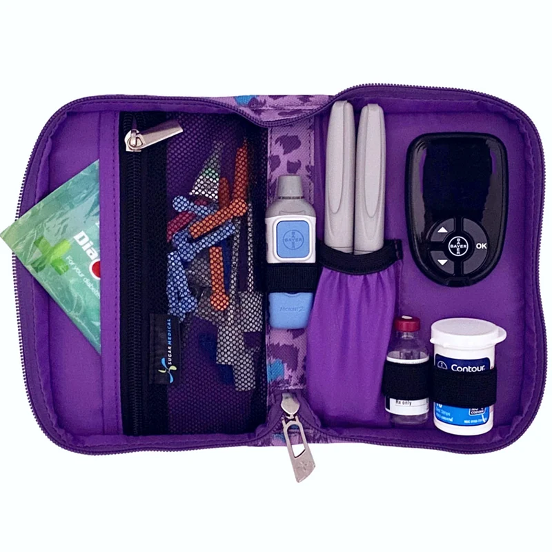 Portefeuille Omnipod de Sugar Medical : Léopard violet