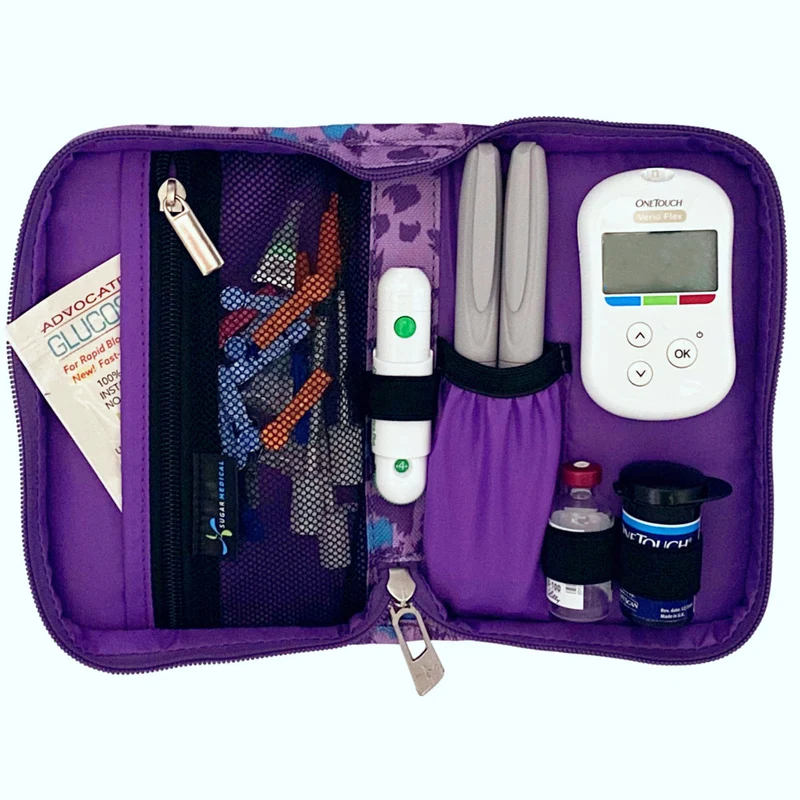 Portefeuille Omnipod de Sugar Medical : Léopard violet