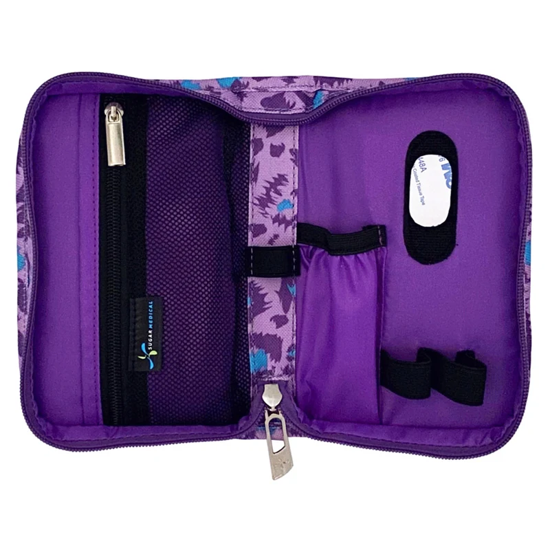 Portefeuille Omnipod de Sugar Medical : Léopard violet