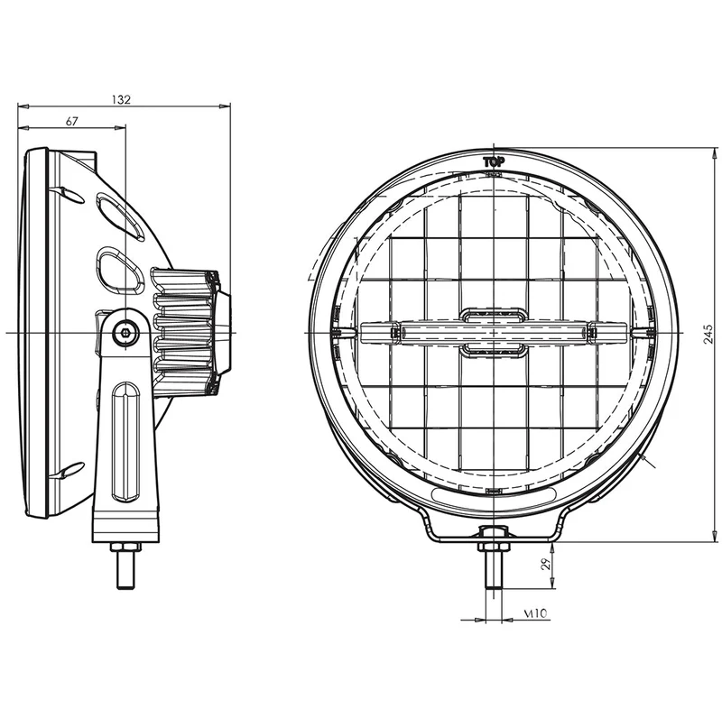 WAS W116 ECO Spot LED complet super lumineux / 9 pouces