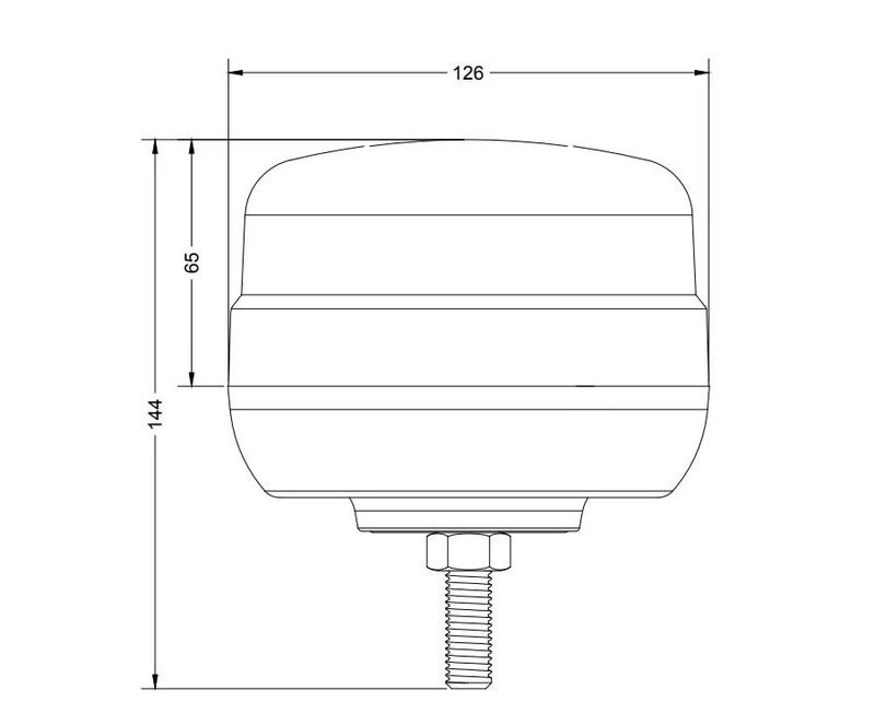 Lot de 10 gyrophares LED Torlok Compact à boulon unique