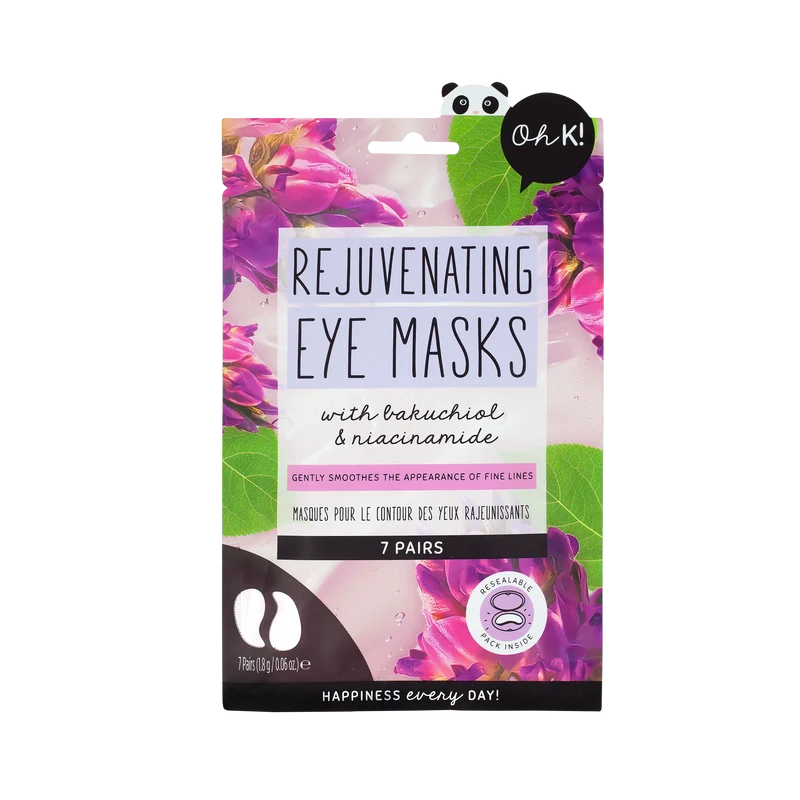 Oh K! Under Eye Masks, Fine Line Smoothing, Reduces Wrinkles, 7 Pairs, With Added Bakuchiol Vegan and Cruelty Free 26g