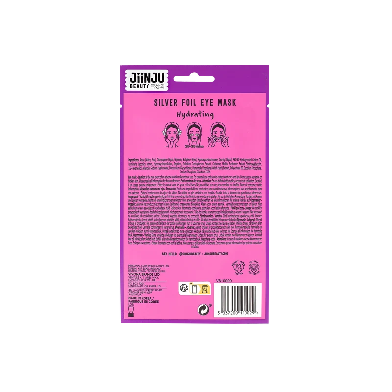 Jiinju Hydrating Silver Foil Under Eye Mask