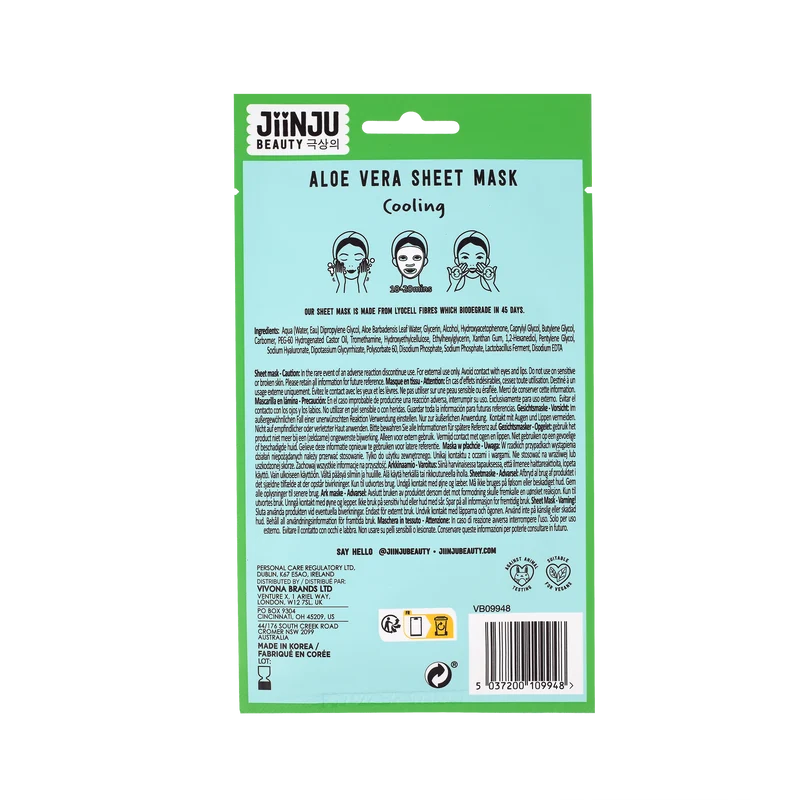 Jiinju Cooling Aloe Vera Sheet Mask