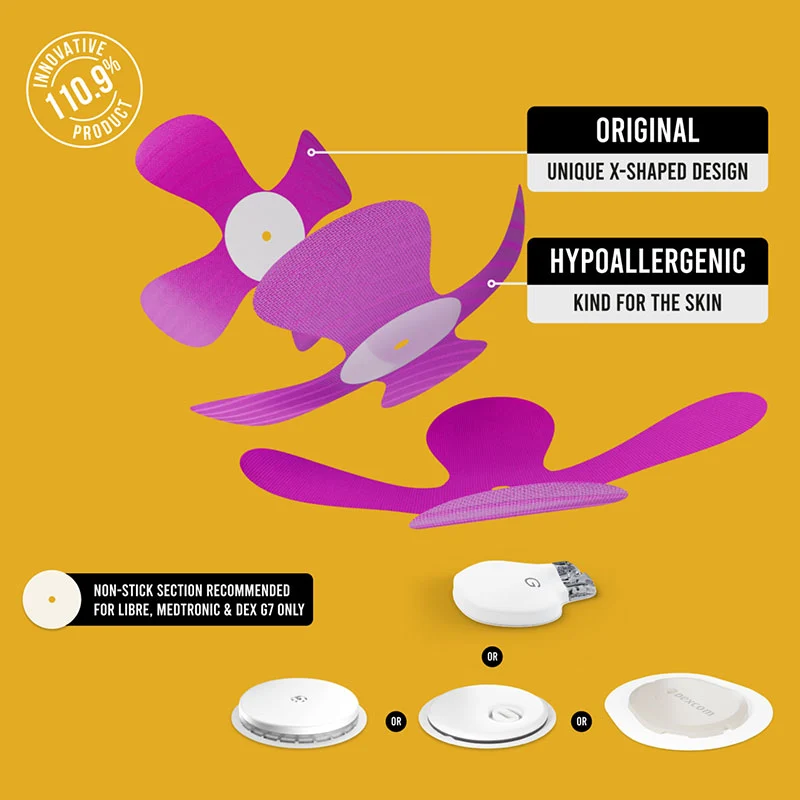 Not Just a Patch : Le patch X-Patch pour tous les systèmes de surveillance continue du glucose et les dispositifs de gestion du diabète - Lot de 20