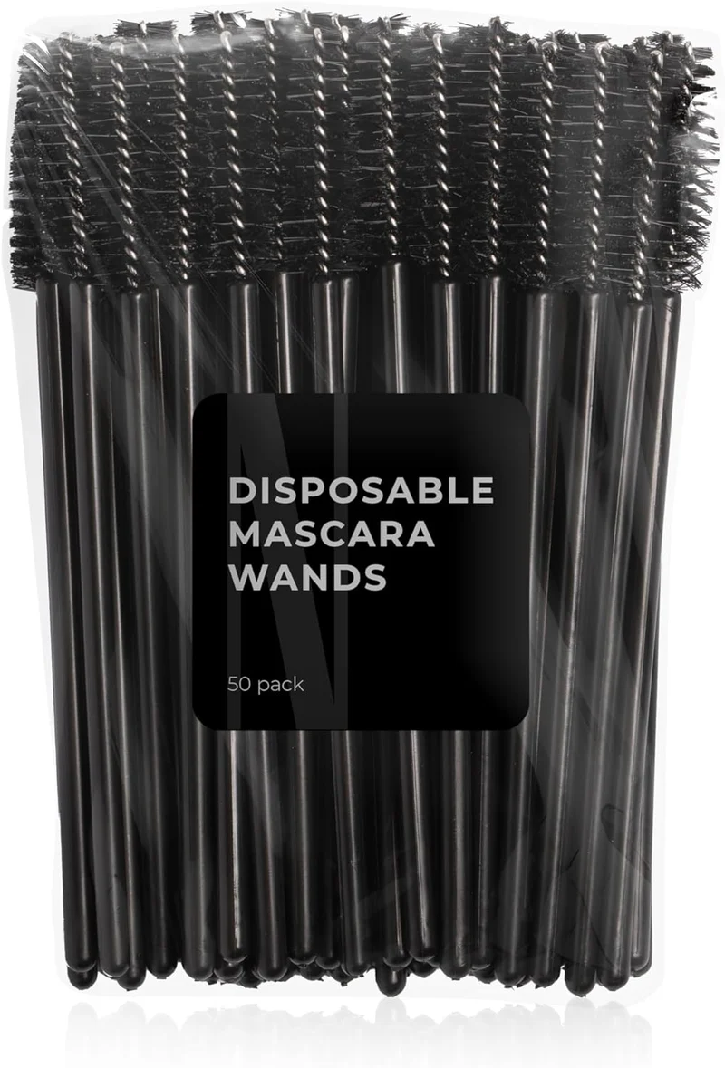 Nanolash Disposable Mascara Wands 50 pcs - disposable eyelash brushes, eyebrow spoolie