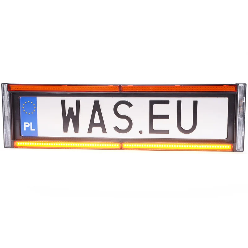 WAS W253 Support de plaque d'immatriculation avant avec stroboscope et réflecteur ambre