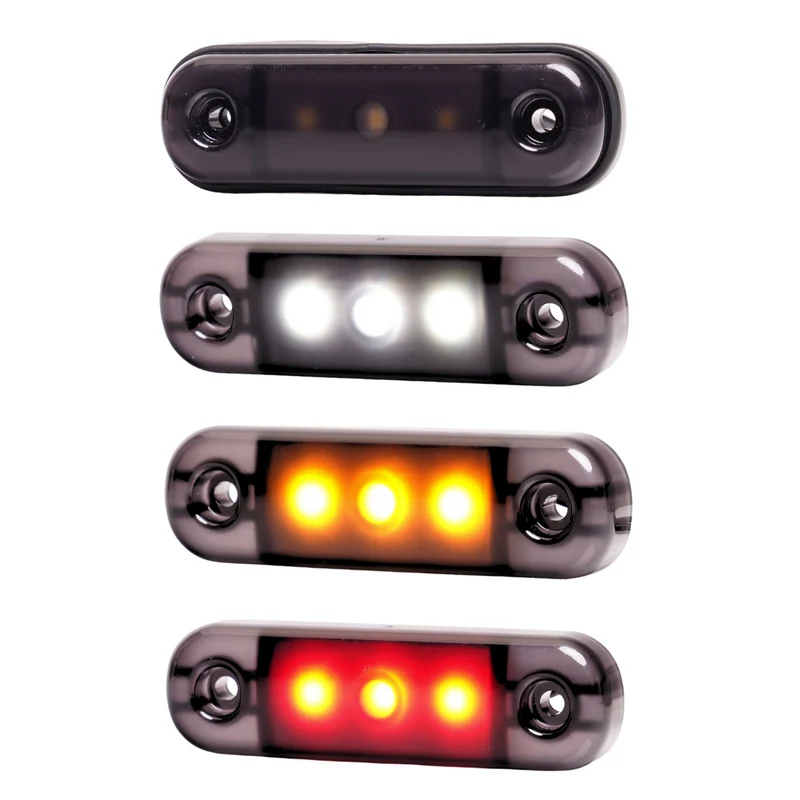 Feu de position fumé noir WAS / Lentille ultra foncée / 3 LED