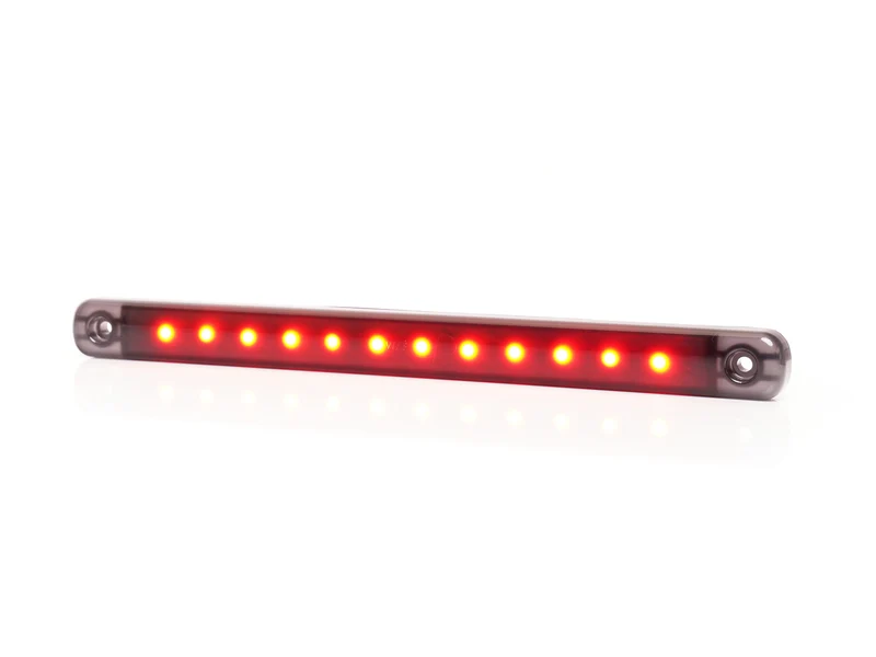 WAS Long 238 mm Feu de position fumé noir / Lentille foncée / 12 LED