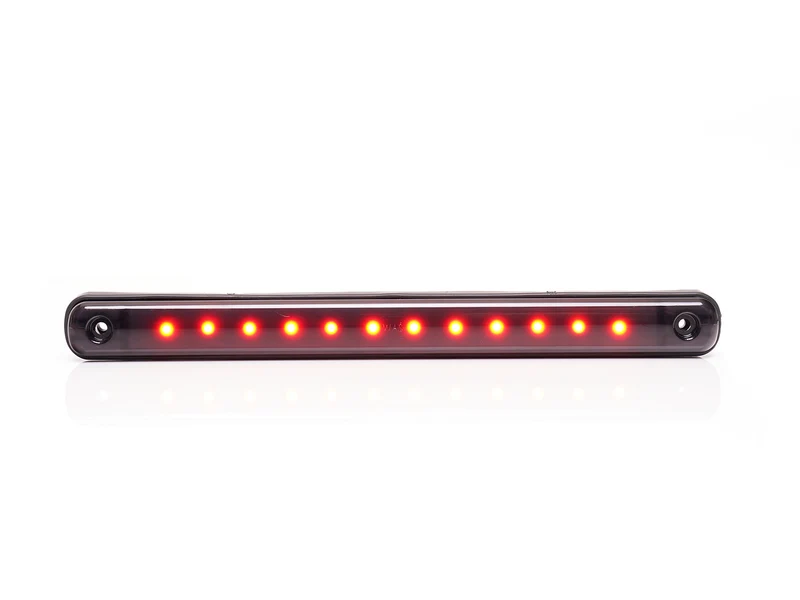 WAS Long 238 mm Feu de position fumé noir / Lentille foncée / 12 LED