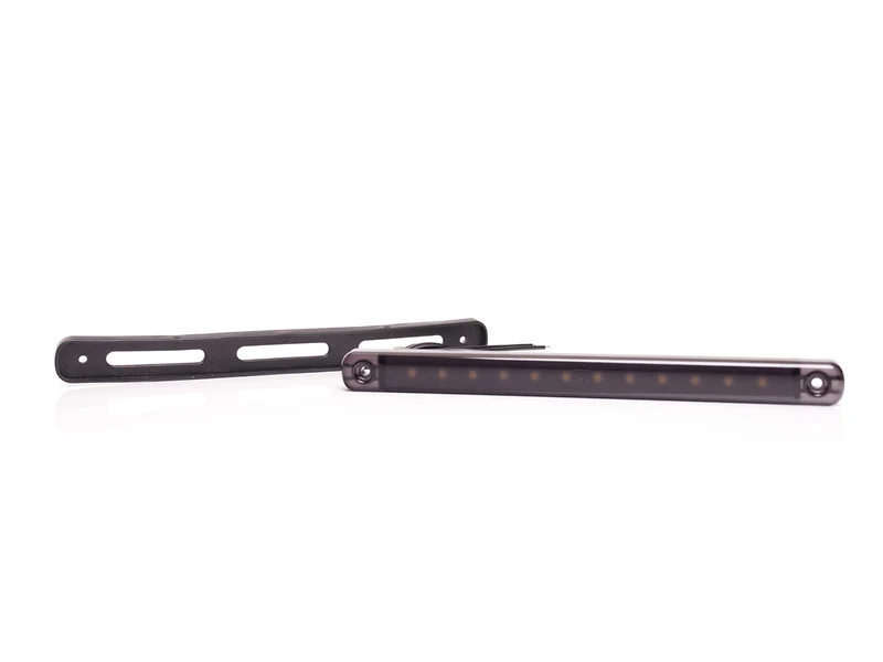 WAS Long 238 mm Feu de position fumé noir / Lentille foncée / 12 LED