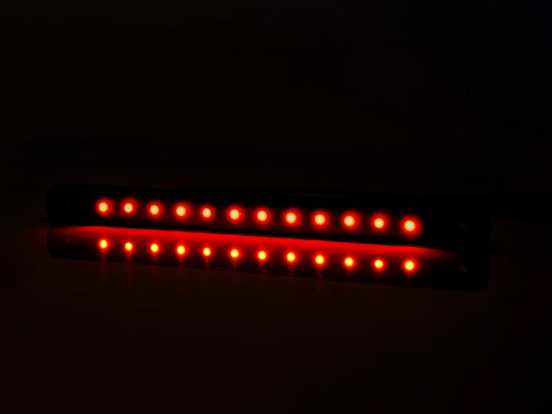 WAS Long 238 mm Feu de position fumé noir / Lentille foncée / 12 LED